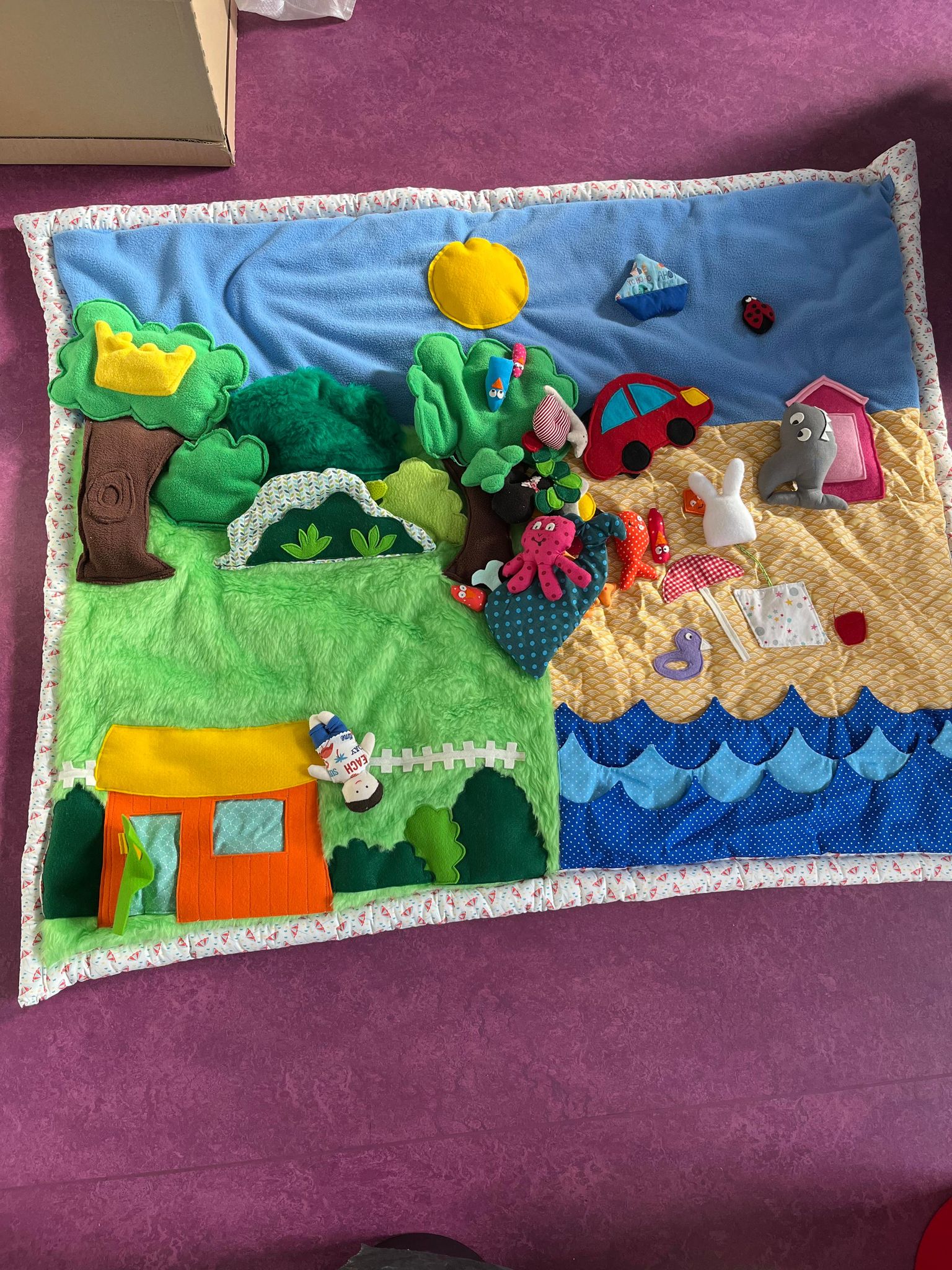 Tapis-lecture "La plage"
